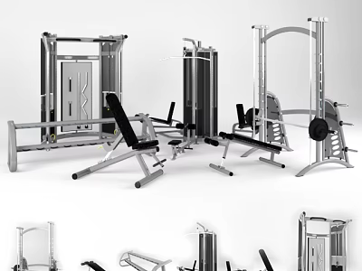 High Quality Sports Equipment Including Multi Functional Training Machines Dumbbells And Weight Benches 3d model