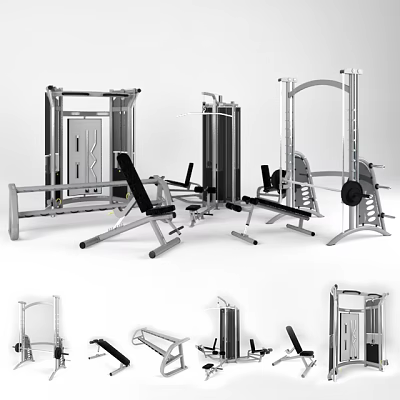 High Quality Sports Equipment Including Multi Functional Training Machines Dumbbells And Weight Benches 3d model