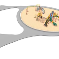 Colorful Outdoor Playground Equipment With Slides Climbing Frames Swings And Steps