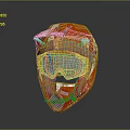 Red Worn Weapon Tactical Helmet With Scratched Goggles And Rossi Logo