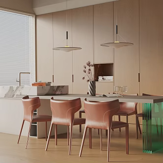 Modern dining table 3d model