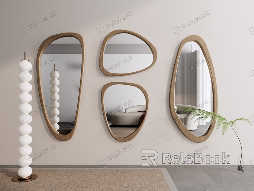 Modern Mirror Full-length Mirror Art Mirror model