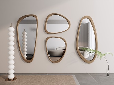 Modern Mirror Full-length Mirror Art Mirror 3d model