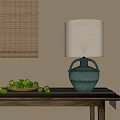 Retro Table Lamp Middle Ancient Table Lamp Table Lamp Fabric Table Lamp 3d model