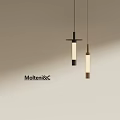 Modern Pendant Lights Design By Molteni&C With Black And Gold Cylindrical Shades