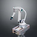 Industrial Robot Arm Equipment With Precision Mechanical Structure And Metal Base 3d model