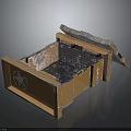Equipment Storage Case In Orange With Open Lid Inner Grid And Star Logo Design