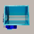 Durable Industrial Conveying Equipment With Blue Hopper Blue Motor And Silver Components