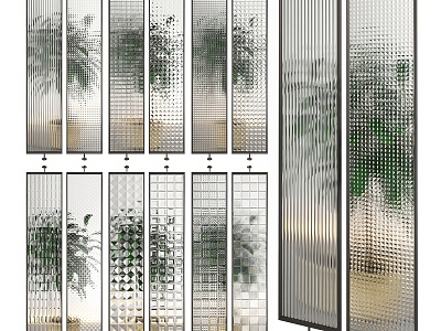 Glass partition 3d model