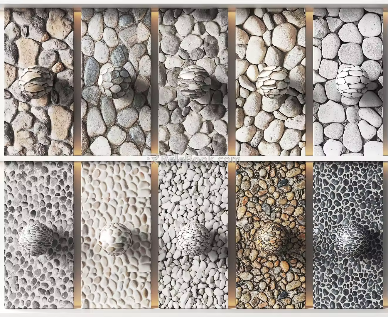 Modern cobblestone pavement 3d model
