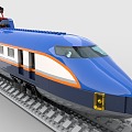 Lego toy building blocks high-speed train high-speed train 3d model