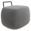Gray Velvet Upholstered Accent Chair With Black Metal Frame Rounded Shape Modern Design