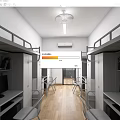 Modern Dormitory Student Dormitory Worker Dormitory Upper and Lower Burds School Dormitory 3d model