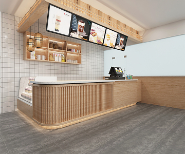 Modern Cashier Bar 3d model