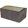 Sturdy Brown Cardboard Box Sealed With Tape And Side Markings Featuring Symbol