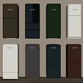 Modern Refrigerators In Various Colors And Different Designs For Home Kitchen Spaces