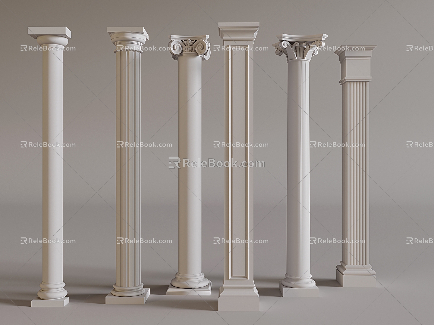 European Roman Column Simple European Column Carved Column Head Column Column Square Column model