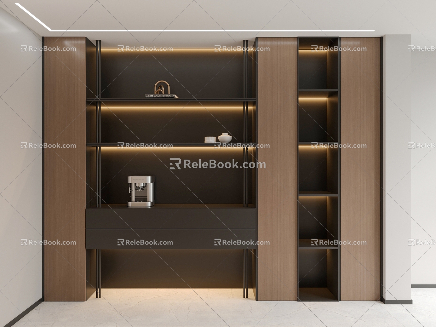 Sideboard Bookcase Locker 3d model