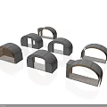Gray Arc Shaped Wooden Furniture Pieces With Small Arch Structures In Multiple Styles