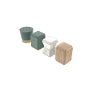 Stylish Upholstered Ottomans In Various Colors With Tufted Design And Different Styles