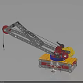 Mechanical Crane Themed Kids Furniture With Colorful Metal Structure And Blocks