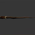 Classic Brown Wooden Bow Featuring Leather Grip and Curved Design for Home Use