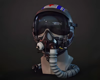 Modern police helmet 3d model