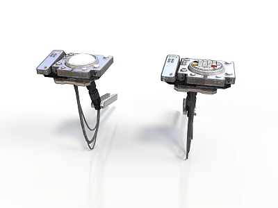 Industrial Mechanical Components With Metal Stands Circular Panels And Cables 3d model