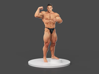 Bodybuilding People Youth Muscle Fitness Cartoon Characters Cartoon Characters Cartoon Characters Movie Characters Game Characters Hand-held Silhouettes Photo Board 3d model