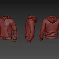 Dark Gray Zipper Hoodie With Front Side And Back Views For Casual Wear