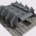Industrial Factory Building With Metal Truss Roof Design And Supporting Structures