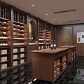 Jianou Wine Cellar Solid Wood Red Wine Cellar Cold Storage Room Constant Temperature Room Constant Temperature Cabinet Display Cabinet Cold Storage Cabinet Red Wine Cellar 3d model
