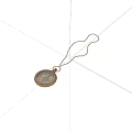 Vintage Compass Pendant Necklace With Gold Chain And Detailed Design Elements
