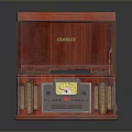 Vintage Style Computer Case Featuring Red Wooden Body And Record Player Design