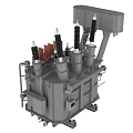 Industrial High Voltage Transformer With Coils Cooling Fins And Metal Casing