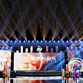 Vibrant Music Stage With Dynamic Lighting And Themed Backdrop For Performance 3d model