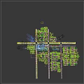 Modern Commercial Street Featuring High Rise Buildings Colorful Facades Green Spaces And Plaza