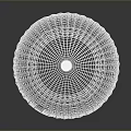 White Woven Mesh Modern Lighting Combination With Dome Shaped Pendant Design