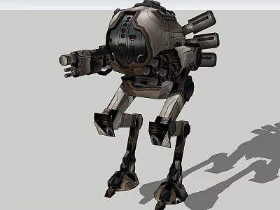 Smart Machine With Mechanical Design Multi Legged Structure And Weapon Components 3d model