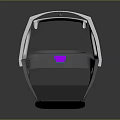 Modern Futuristic Ergonomic Seat Design With White Frame Black Base And Blue Light