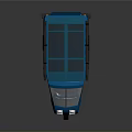 Blue Modern Tricycle With Cab Side Window And Roof Rack Design