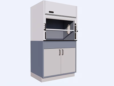 High Quality Medical Laboratory Ventilation Cabinet With Upper Ventilation System And Lower Storage Doors 3d model