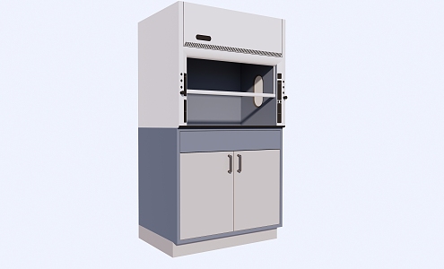 Modern ventilation cabinet laboratory through cabinet 3d model