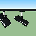 Modern Black Track Spotlights Adjustable Ceiling Lighting Fixtures for Interior Design 3d model