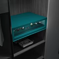 Modern Teal Commercial Control Panel With Multiple Dials And Digital 3d model