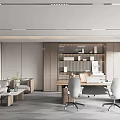 Modern Office Interior With Open Layout Sofa Desk Ergonomic Chairs And Green Plants