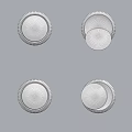 Modern Round Wall Lamps White and Black with Illuminated Contemporary Design
