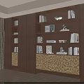 Modern Custom Full Wall Bookcase With Built In Warm Lighting And Stylish Patterned Storage Drawers