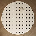 Modern Round Carpet Casual Carpet Book Floor Mat 3d model
