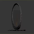 Decorative Garden Decor With Circular Metal Frame Flames And Stones